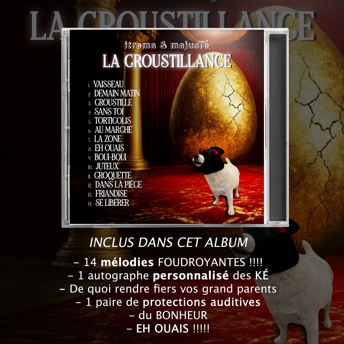 Précommande Album CD "LA CROUSTILLANCE" + TROPHÉE personnalisé